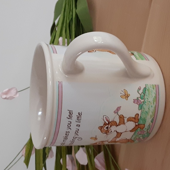 Hallmark Mug Mates 1986 FRIENDS Spring Bunnies Animals Cup Mug 8 oz - Picture 2 of 8